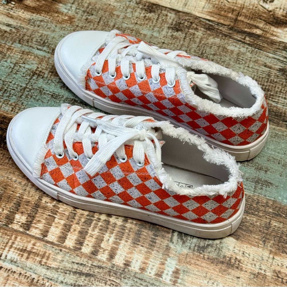 Women’s Fun Checkered Lace-up Shoes |#Z12 - Picture 7 of 14